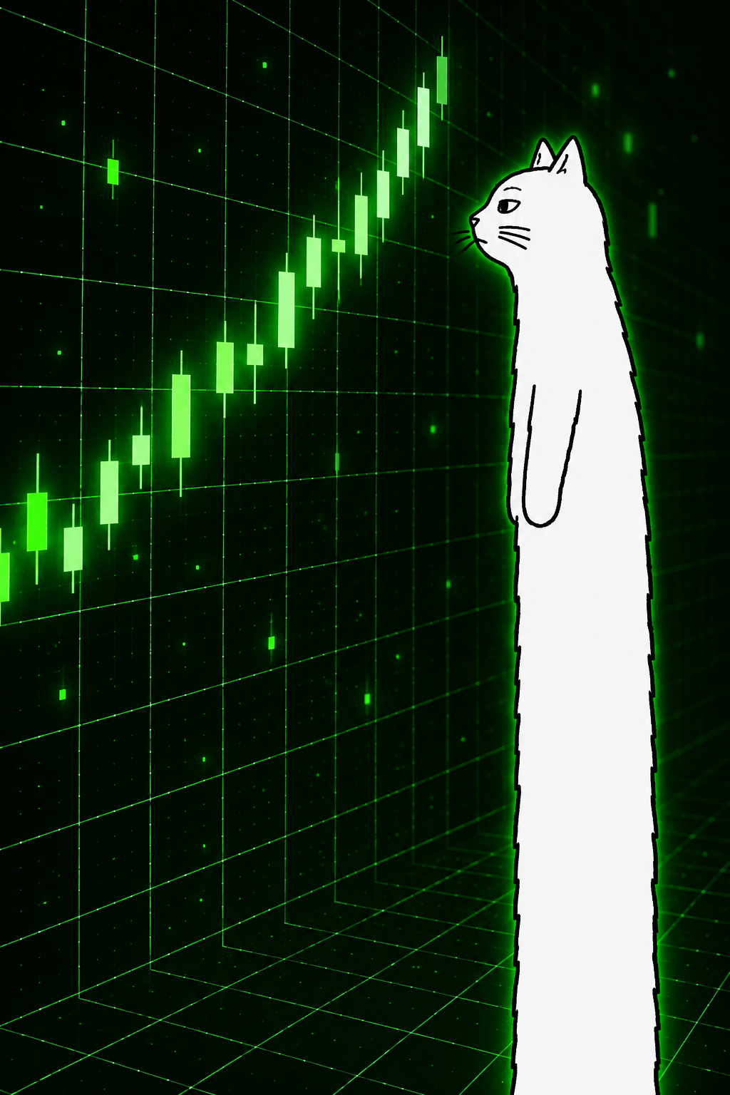 LOOONGJAK looking at a green market chart